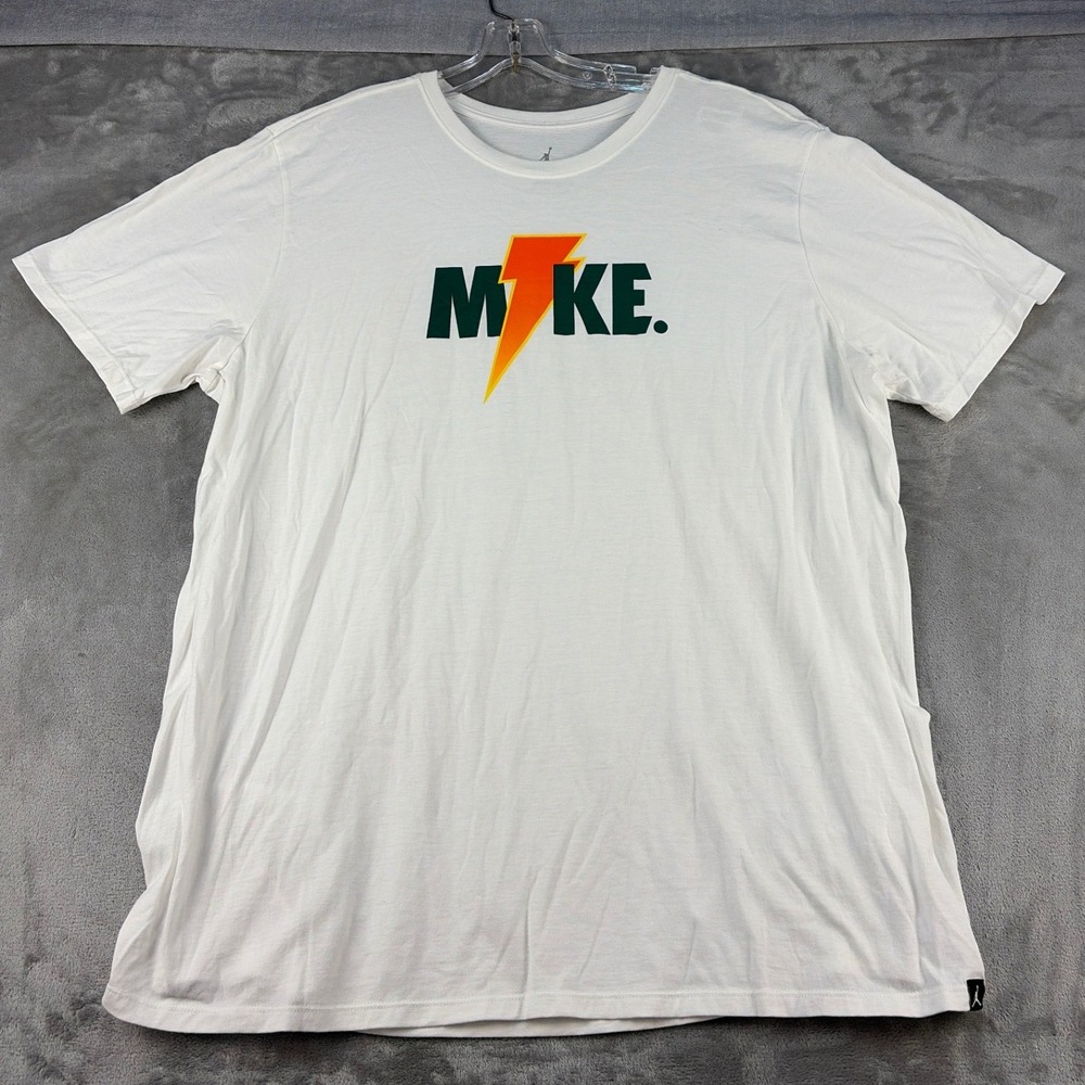 Jordan T-Shirt Mens XXL Like Mike Gatorade White Graphic VTG